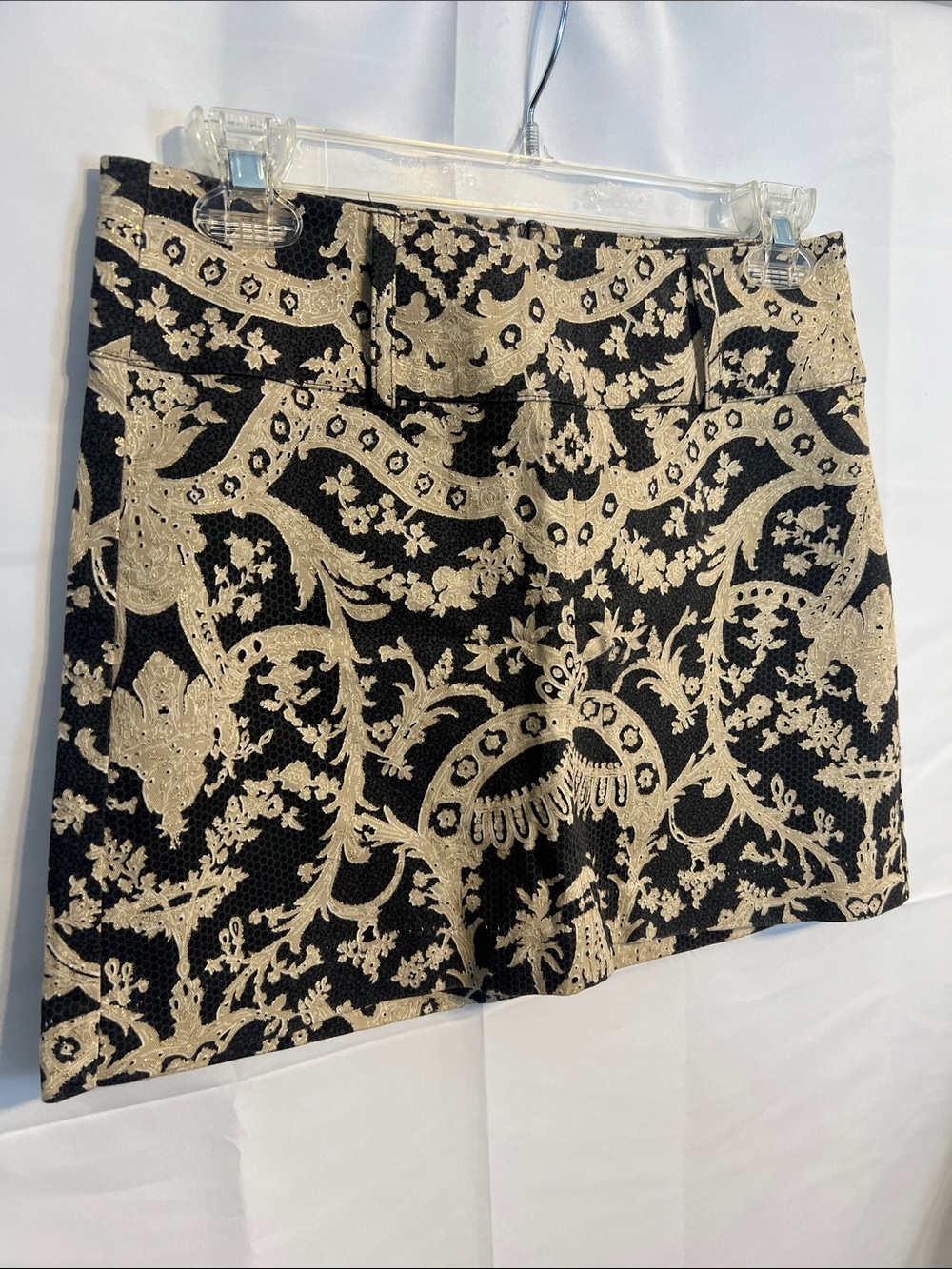 Vintage Y2K sparkle filagree print cotton big band skirt